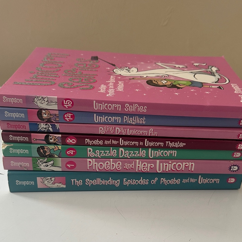 Unicorn Adventure Book Set - Pink, Purple, Red, Green